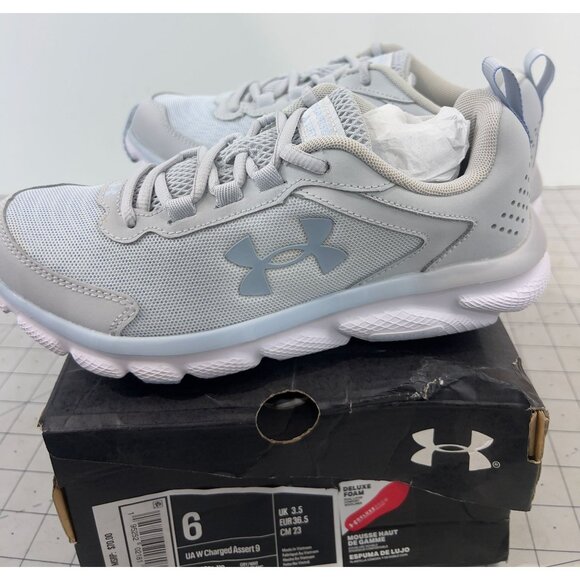 Under Armour Women's Charged Assert 9 Running Shoes Sz. 6 Light Blue/White - Picture 6 of 8